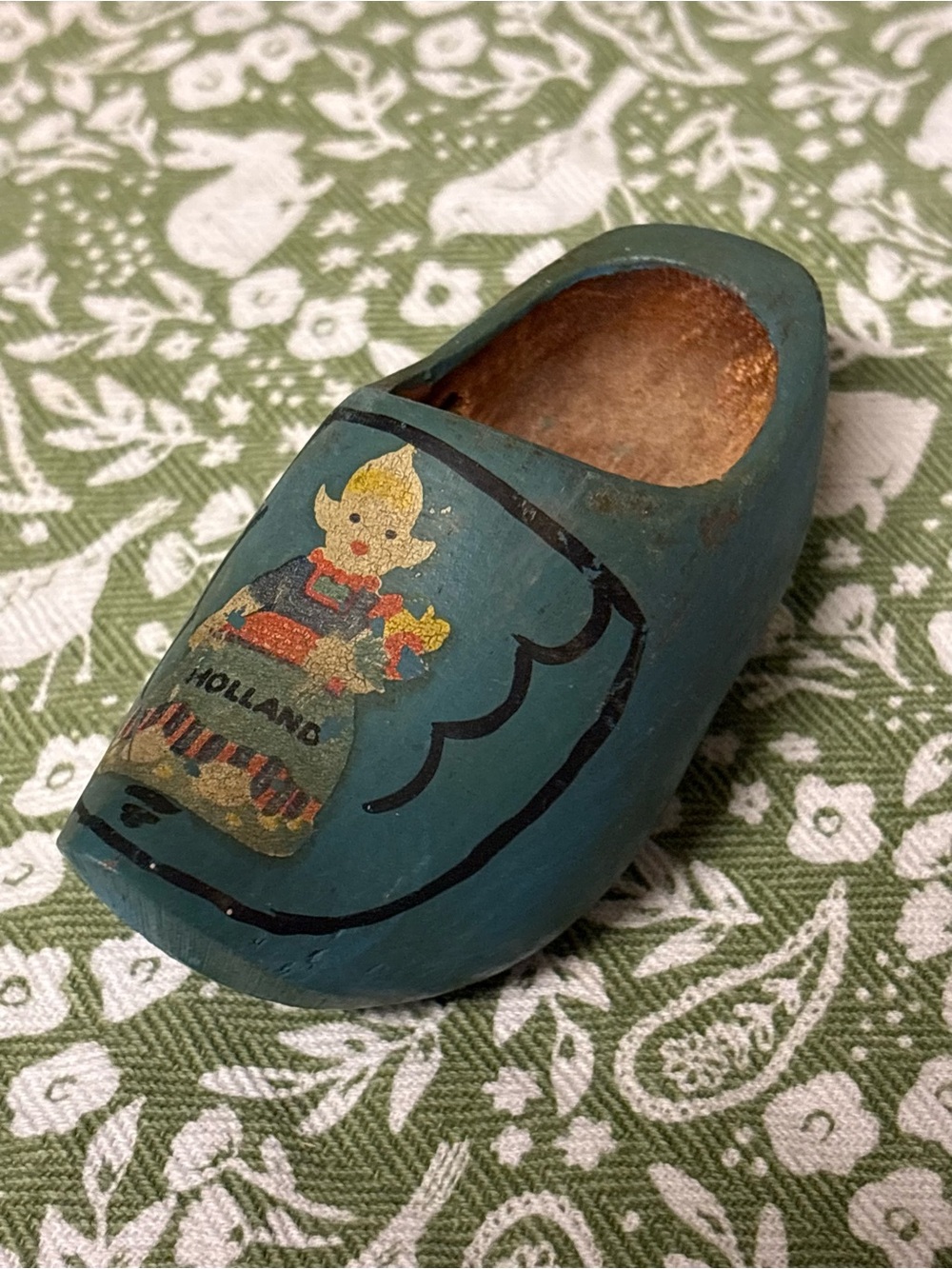Hand carved Vintage Holland Clog Trinket